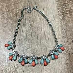 Charming Charlie teal and coral necklace